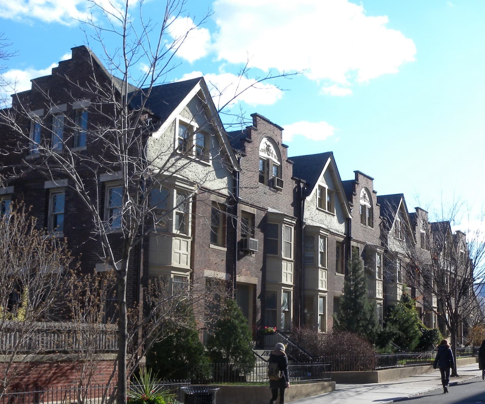 Brick row houses in Brooklyn